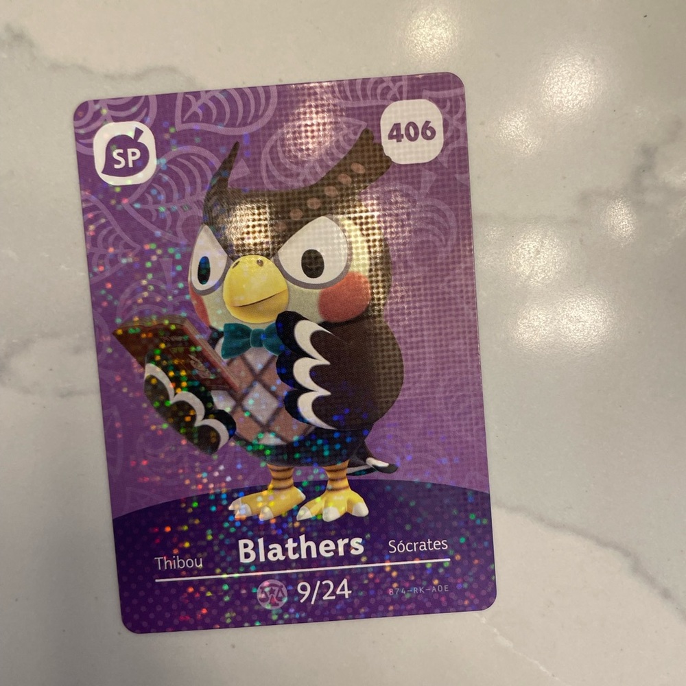 Animal Crossing New Horizon Amiibo - Blathers